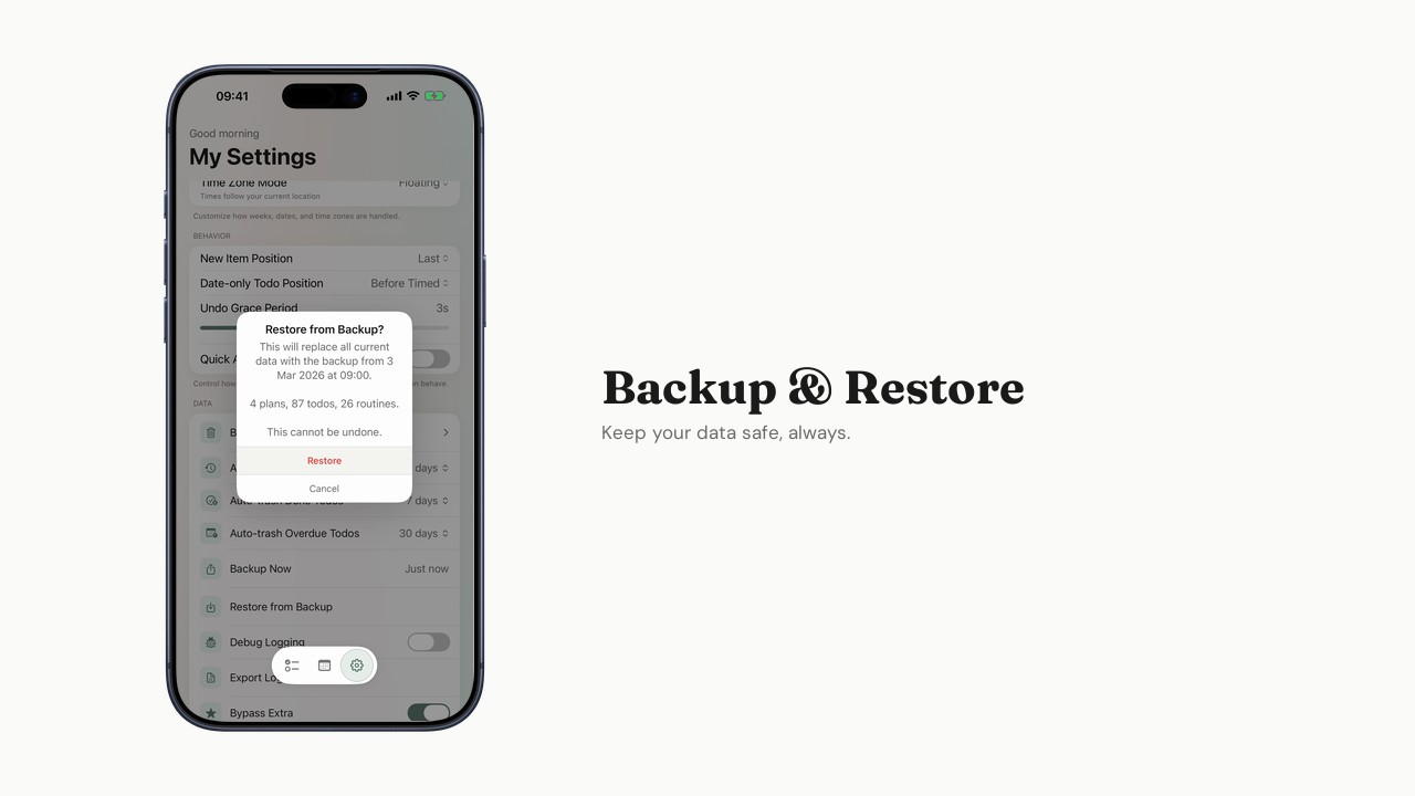 Backup and restore